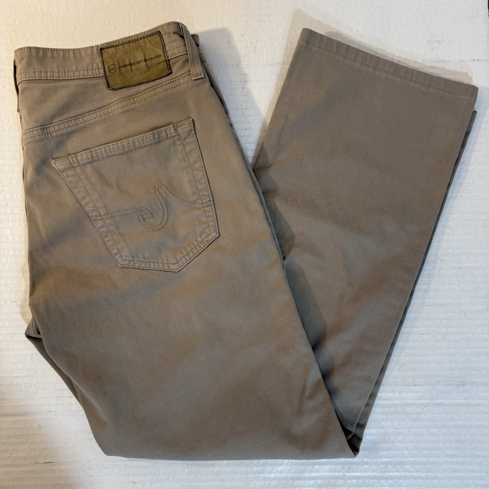 Men's Pants 31x34 AG‎ Adriano Goldschmied The Protege Beige Casual Stretch Blend